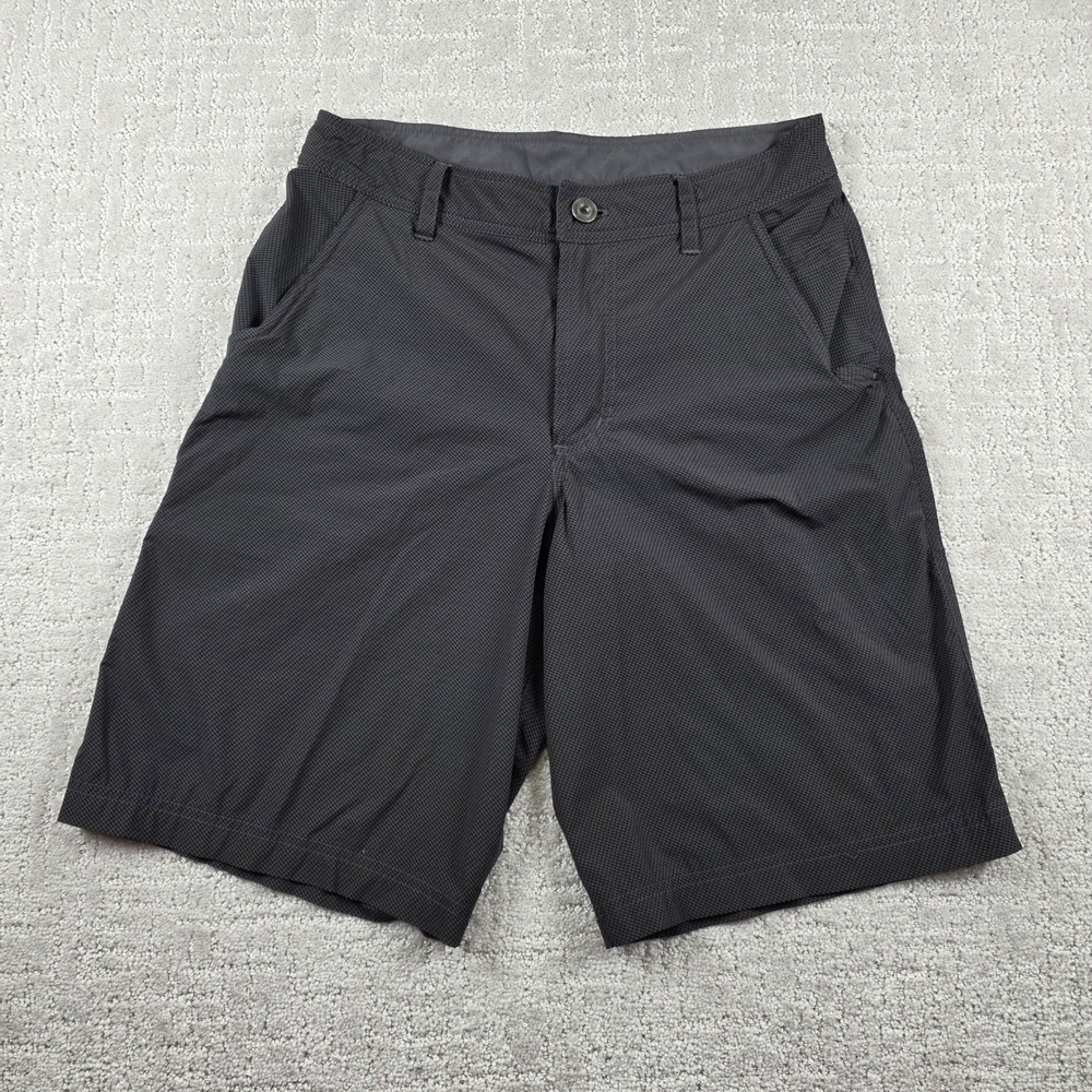 Lululemon Athletica Commission Shorts Mens 32 Gray Black Checkered Golf Casual
